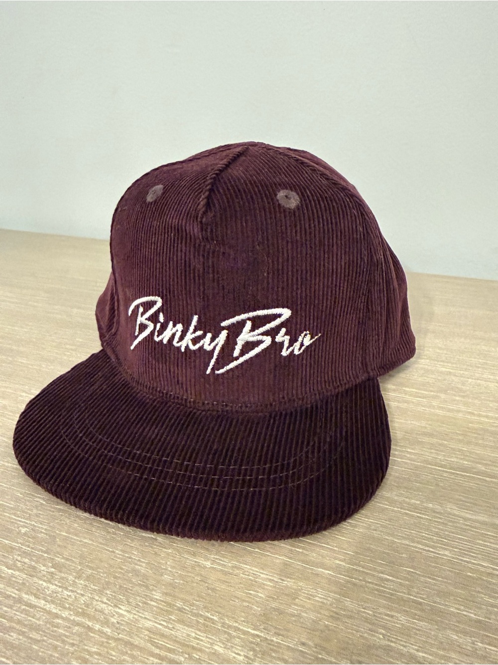Binky Bro Maroon Corduroy Hat Infant Size NWOT